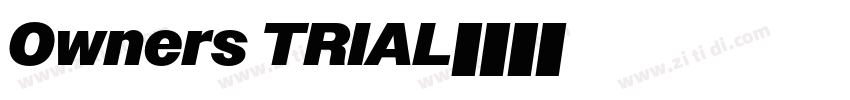 Owners TRIAL字体转换